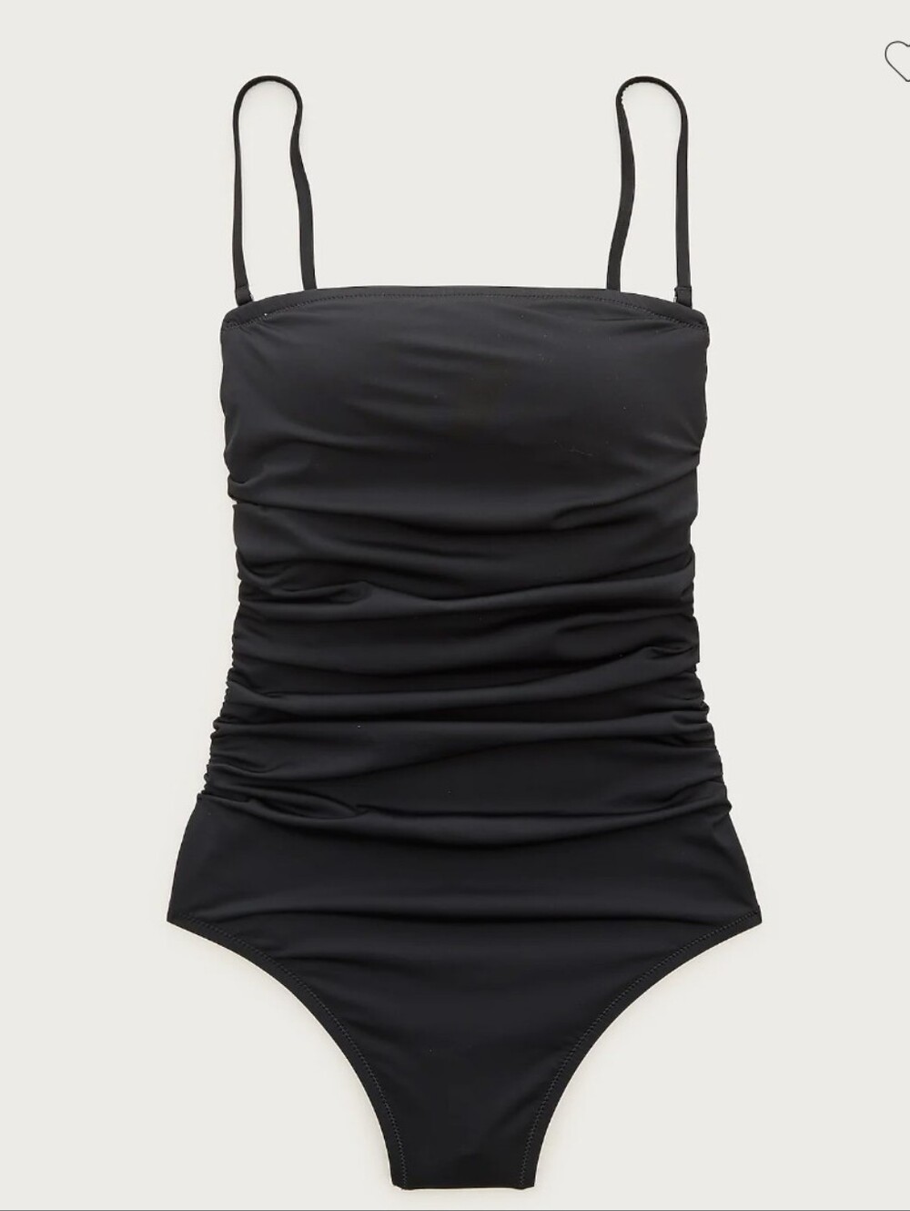 J Crew Long-torso Gemma ruched bandeau one-piece CS323 NEW! Black